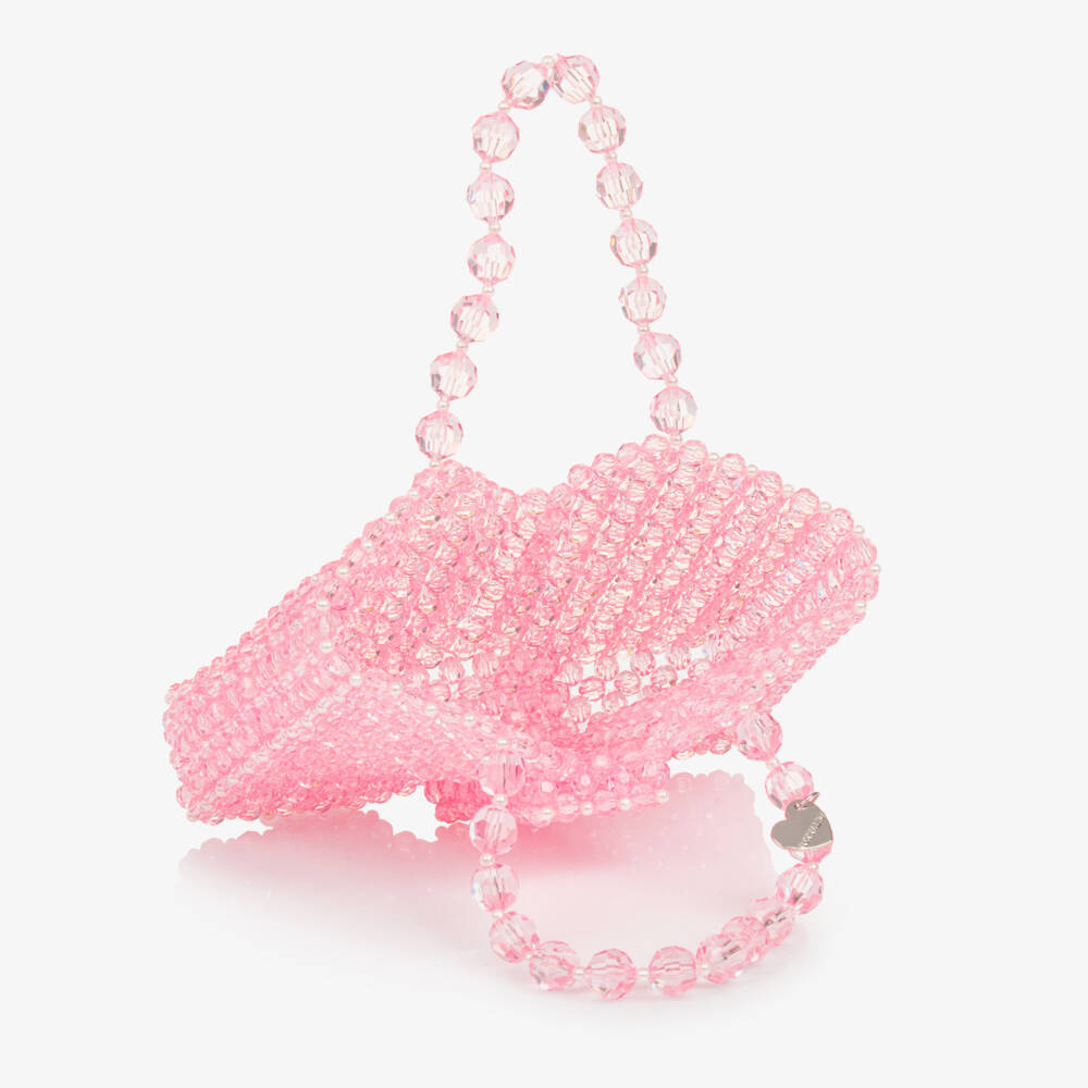 Monnalisa-Girls Elegant Pink Crystal Purse | Childrensalon Outlet