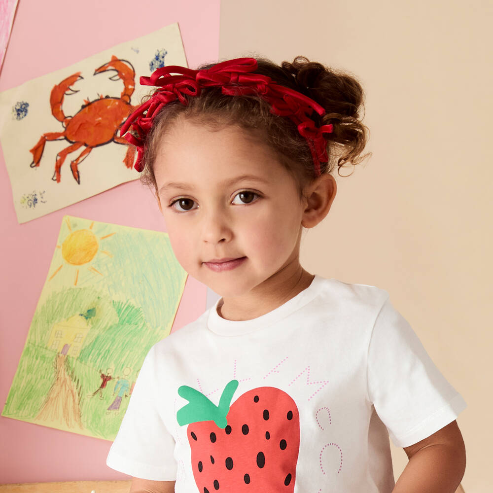 Monnalisa-Girls Elegant Red Satin Headband | Childrensalon Outlet