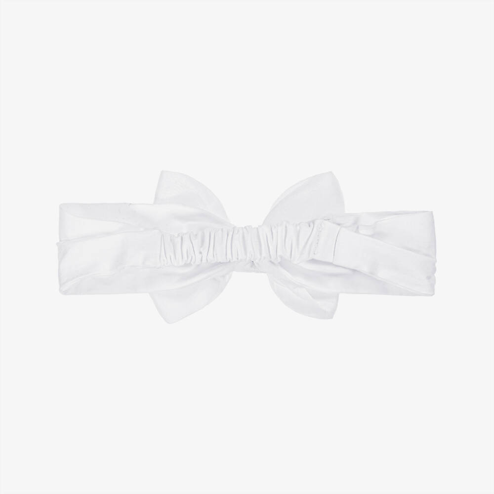 Monnalisa-Girls Elegant White Hair Accessory | Childrensalon Outlet