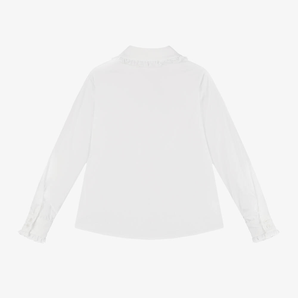 Monnalisa-Girls Elegant White Shirt | Childrensalon Outlet