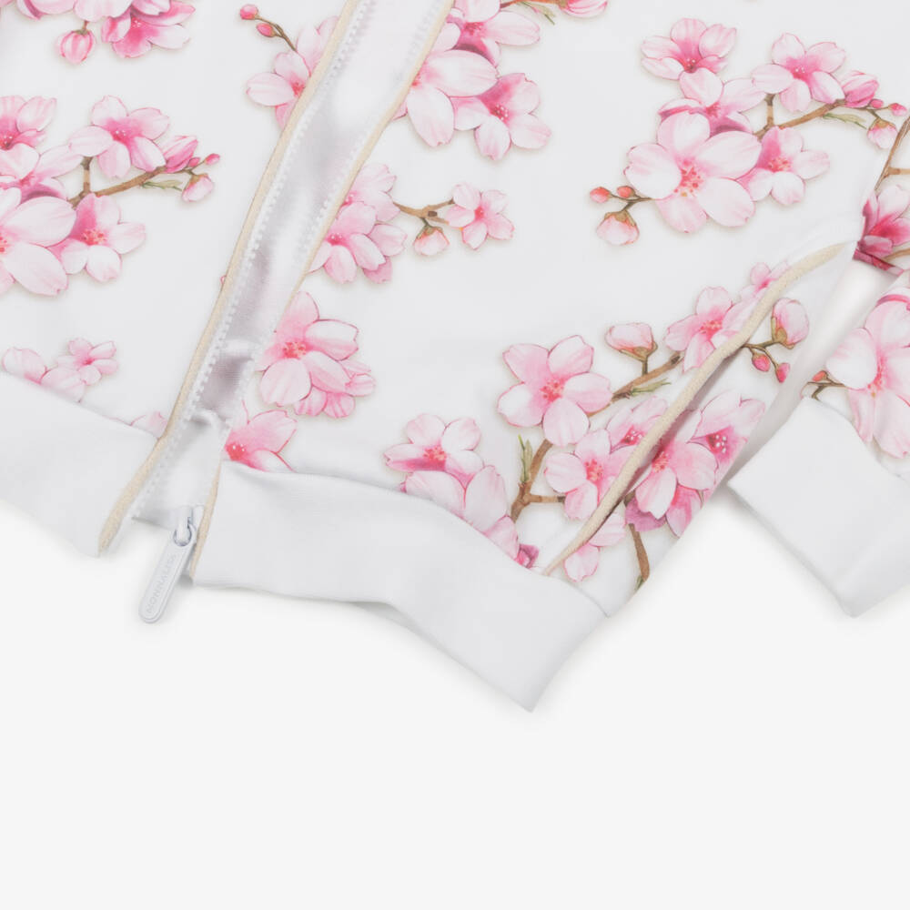 Monnalisa-Girls Enchanting Floral Zip Jacket | Childrensalon Outlet
