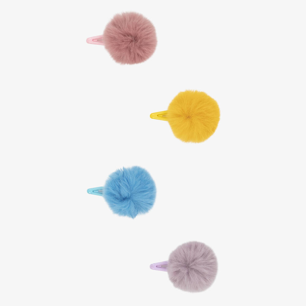 Monnalisa-Заколки с разноцветными помпонами для девочек | Childrensalon Outlet