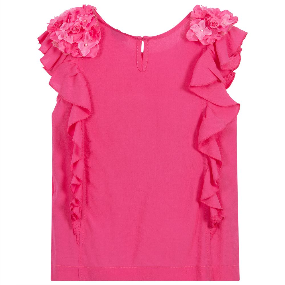 Monnalisa Girls Fuchsia Pink Blouse Childrensalon Outlet