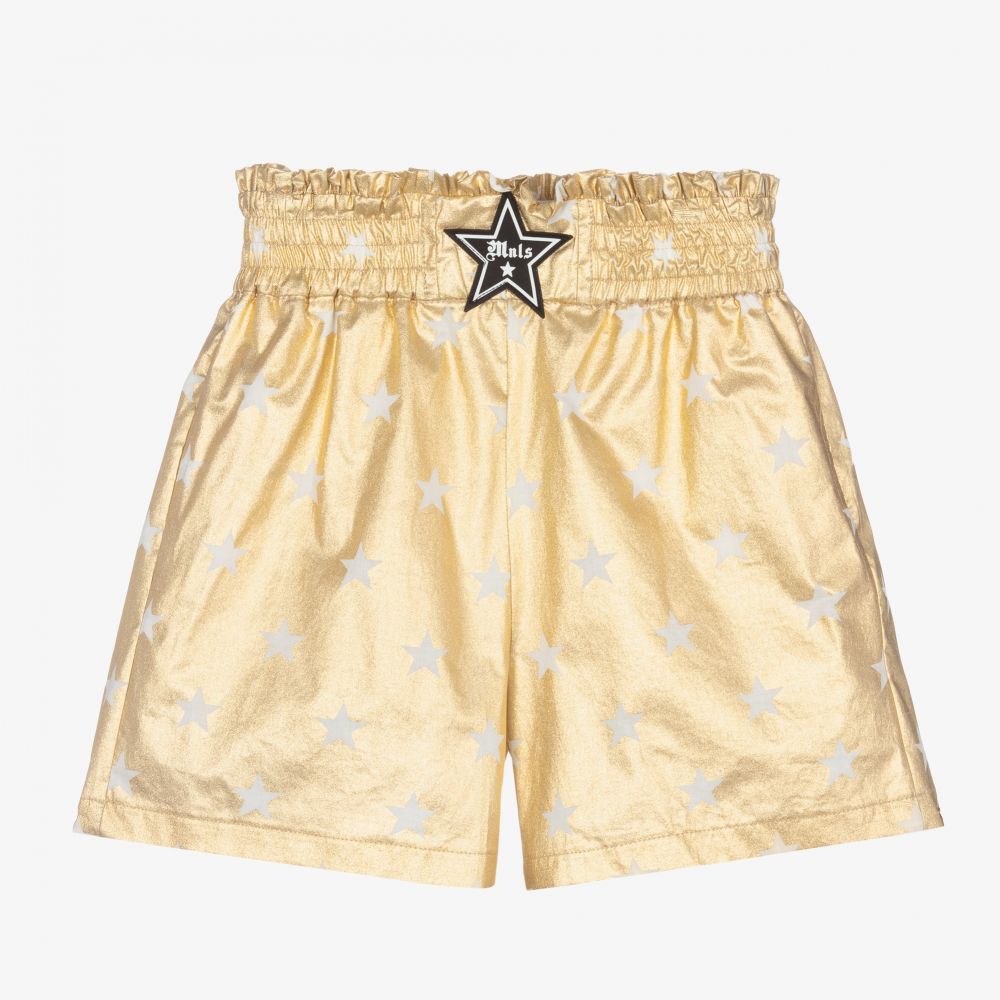 Monnalisa - Goldene Baumwollshorts (M) | Childrensalon