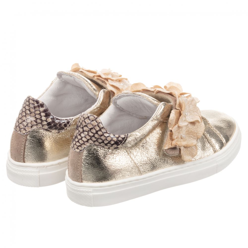 Girls best sale gold trainers
