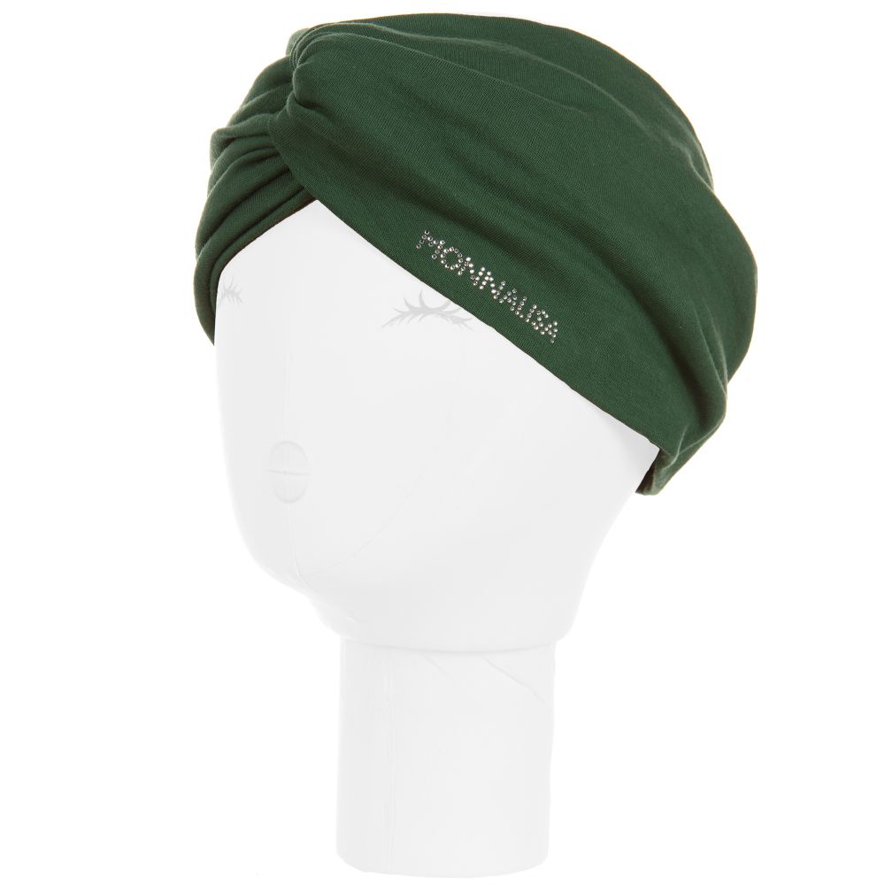 موناليزا-طوق للرأس قطن ستريتش لون أخضر للبنات | Childrensalon Outlet