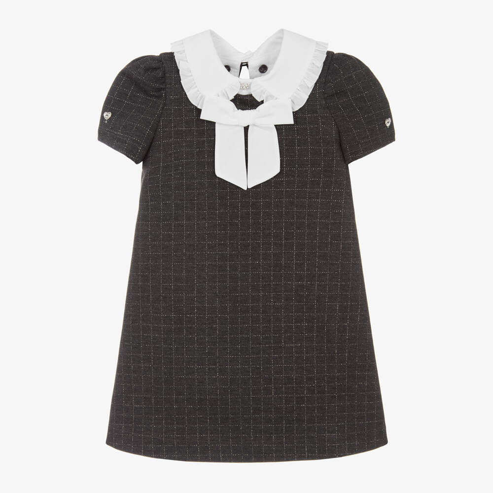 Monnalisa-Girls Grey Jersey Shift Dress | Childrensalon Outlet