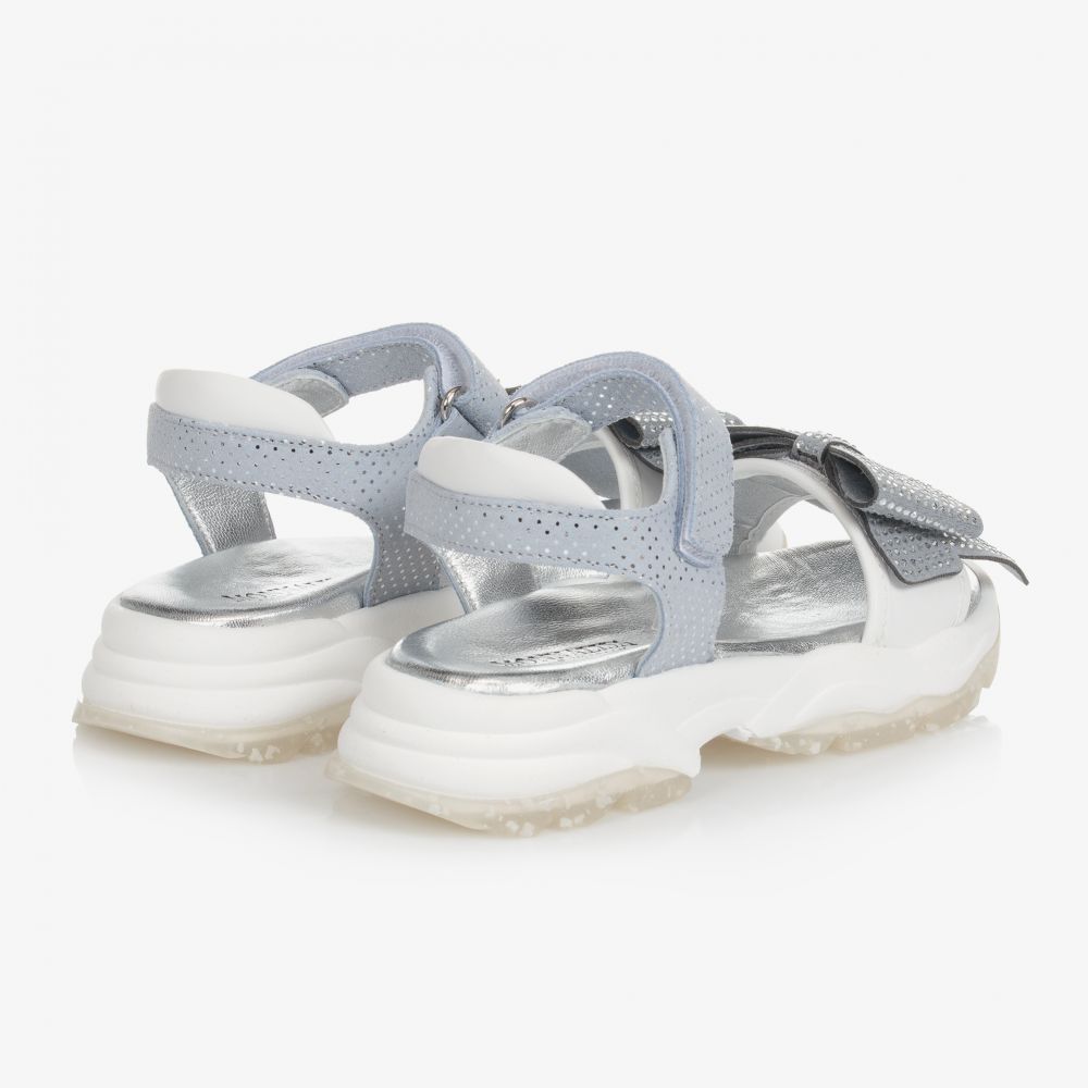 موناليزا-صندل جلد غليتر لون رمادي للبنات | Childrensalon Outlet