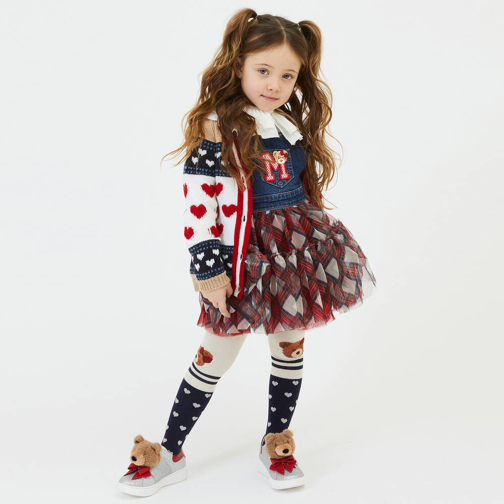 Monnalisa-Кремово-бежевый шерстяной кардиган | Childrensalon Outlet