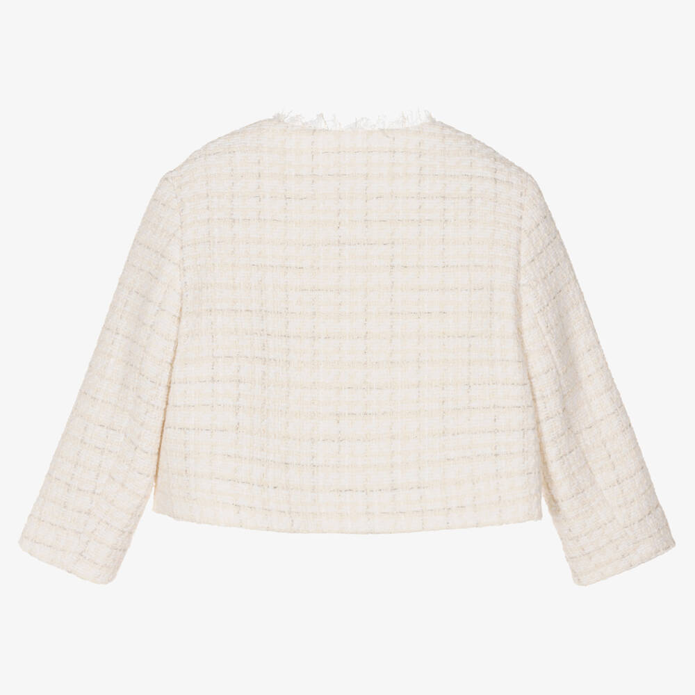 Girls best sale boucle jacket