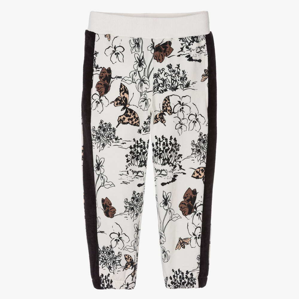 Monnalisa - Pantalon de jogging ivoire en coton | Childrensalon