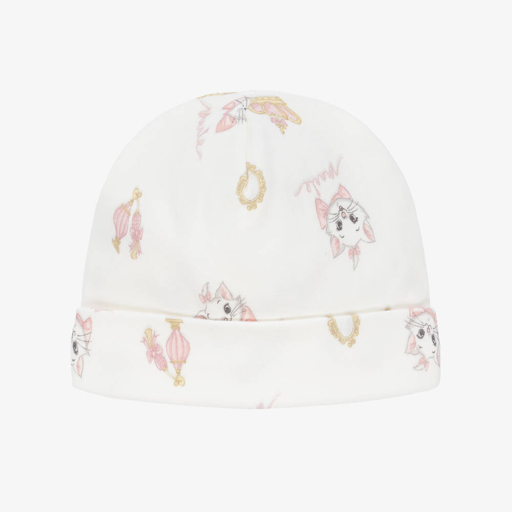 Monnalisa - Girls Ivory Cotton Disney Hat | Childrensalon