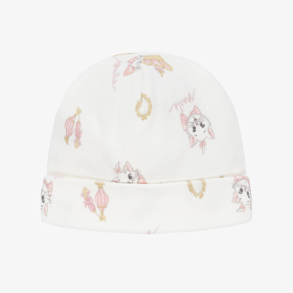 Monnalisa Girls Ivory Cotton Disney Hat Childrensalon Outlet