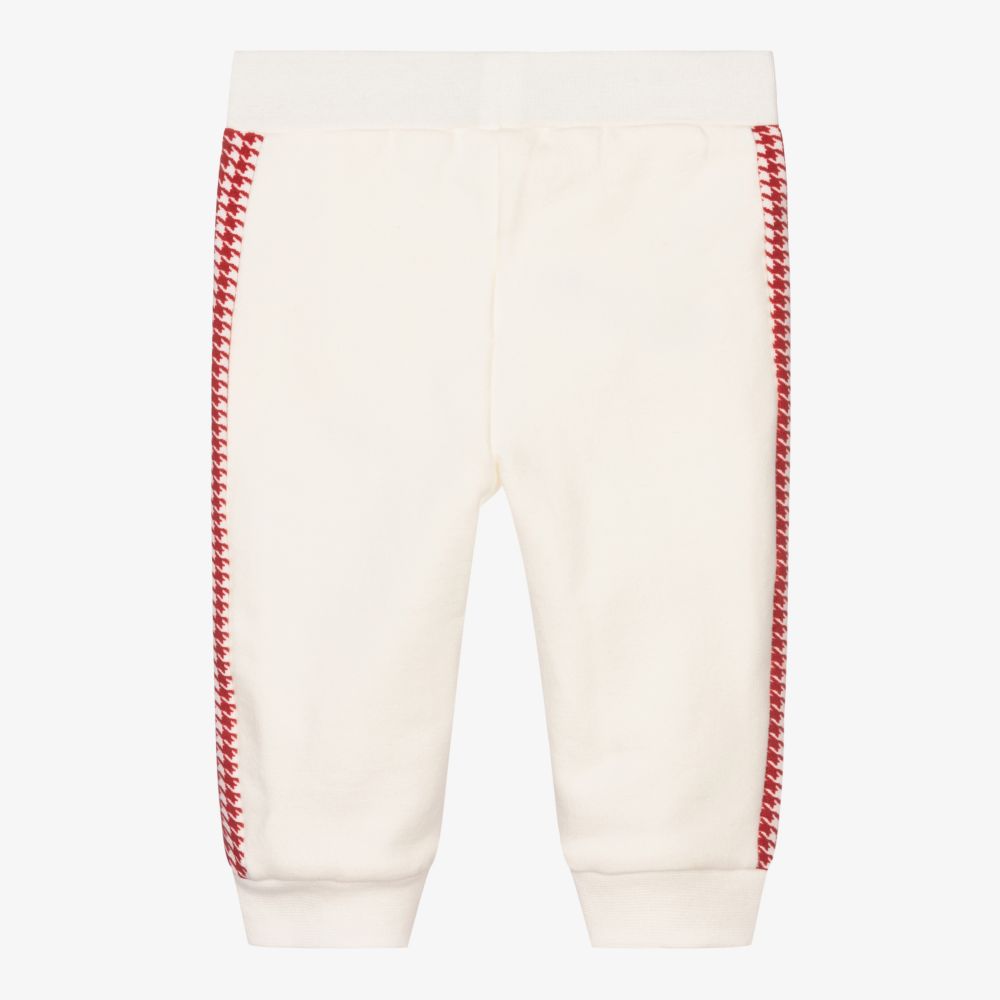Monnalisa-Girls Ivory Cotton Joggers | Childrensalon Outlet