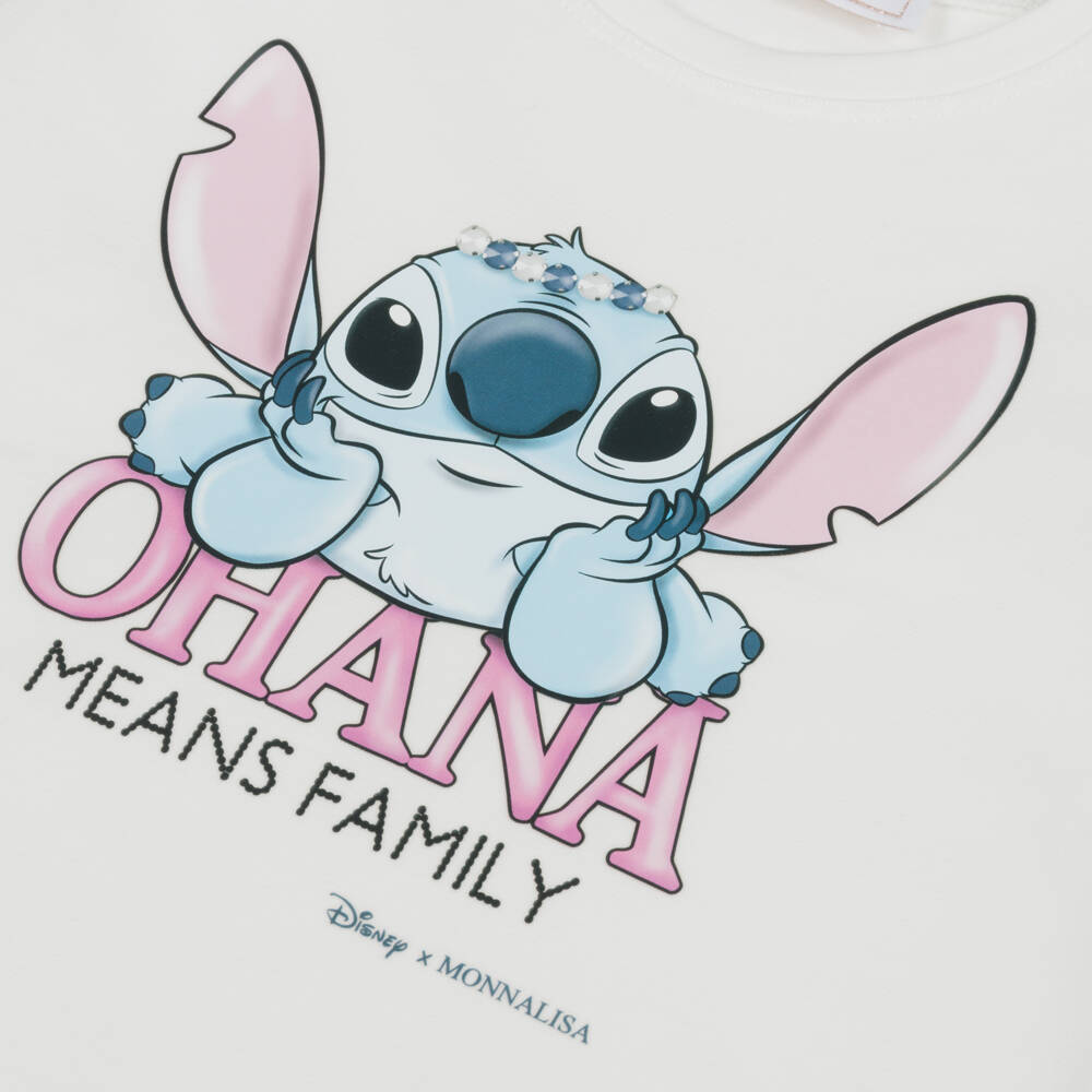 Monnalisa-Кремовый хлопковый топ для девочек | Childrensalon Outlet