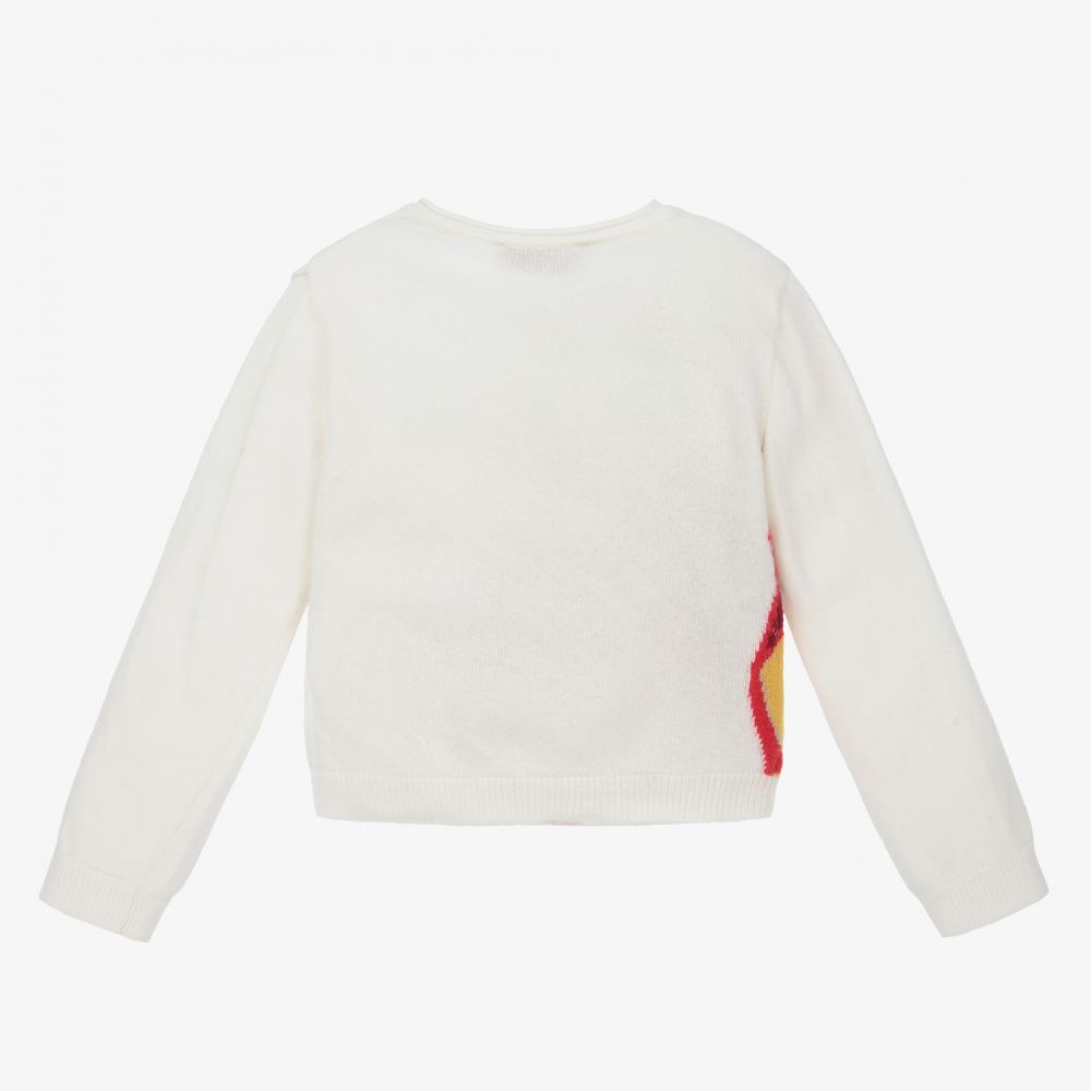 Monnalisa-Girls Ivory Disney Cardigan | Childrensalon Outlet