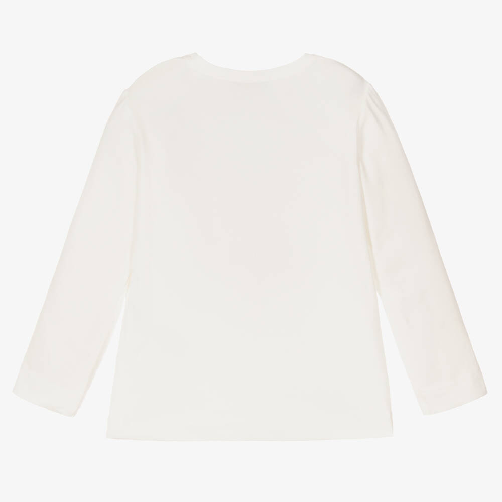 Monnalisa-Girls Ivory Disney Cotton Top | Childrensalon Outlet