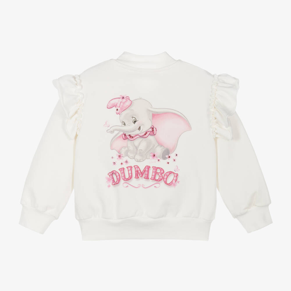 Monnalisa-Girls Ivory Disney Zip-Up Jacket | Childrensalon Outlet