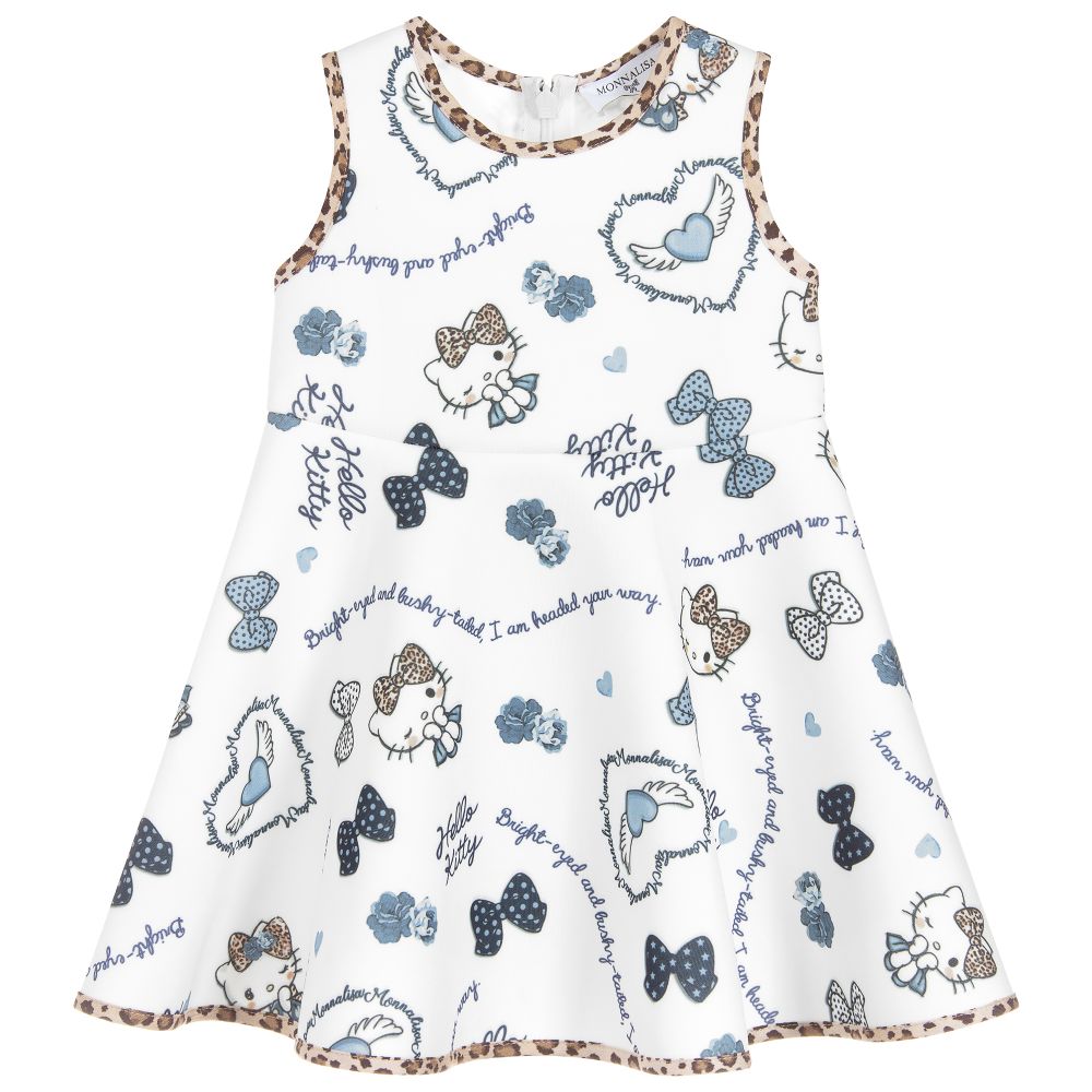 Monnalisa - Girls Ivory Hello Kitty Dress | Childrensalon