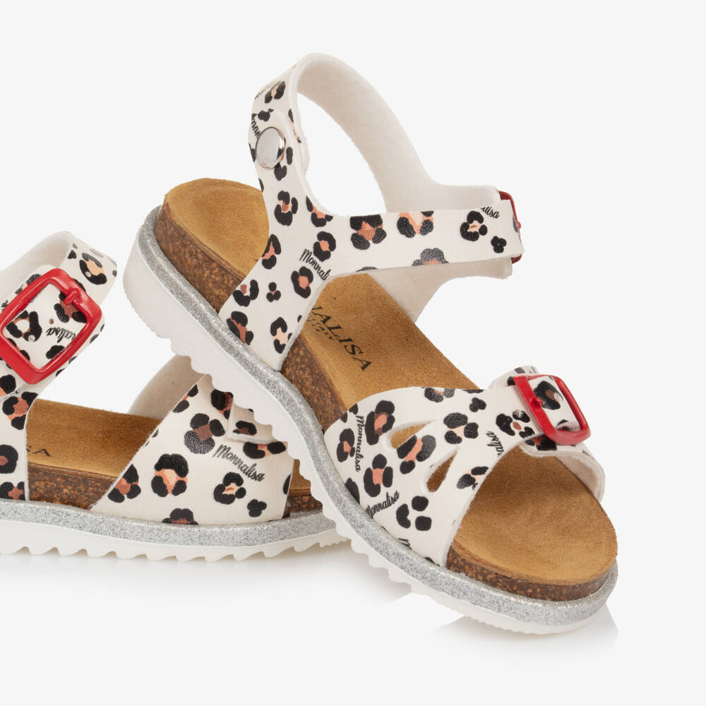 Monnalisa-صندل فاخر للبنات بطبعة الأدغال العاجية | Childrensalon Outlet