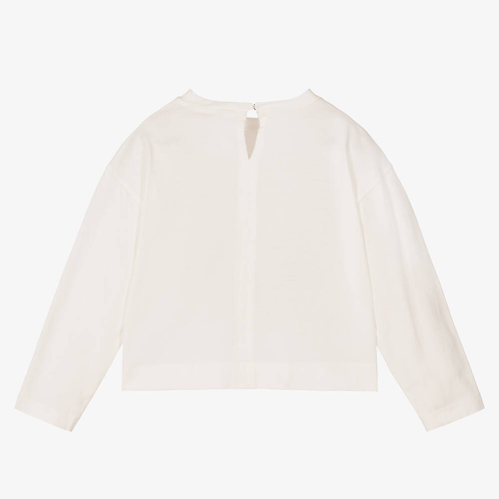 Monnalisa-Кремовый топ Looney Tunes | Childrensalon Outlet