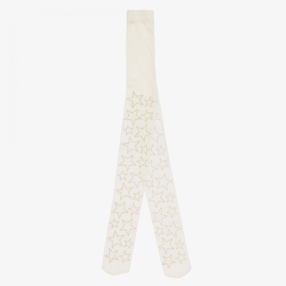 Monnalisa-Кремовые нейлоновые колготки для девочек | Childrensalon Outlet