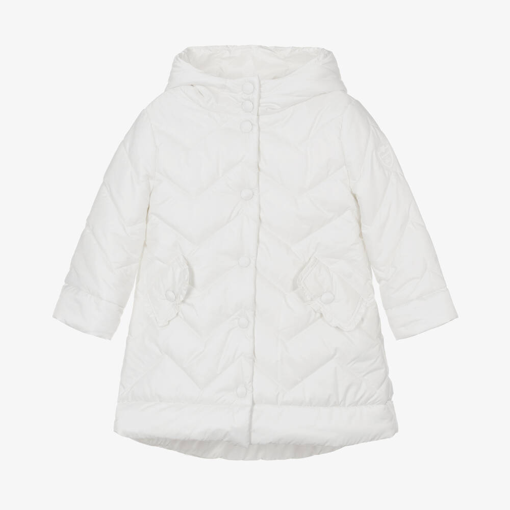 Monnalisa - Manteau ivoire matelassé fille | Childrensalon