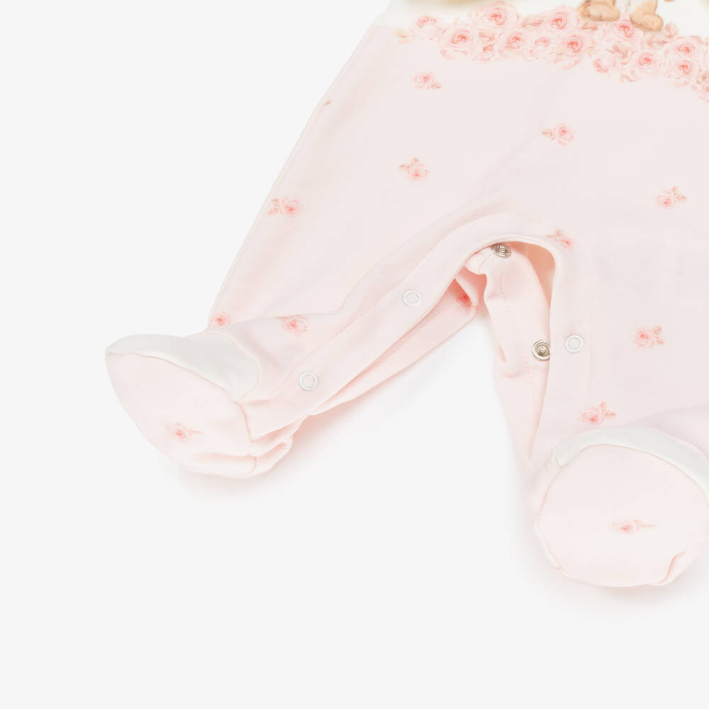 Monnalisa-Кремовый пурпурный комбинезон для девочек с щенком | Childrensalon Outlet