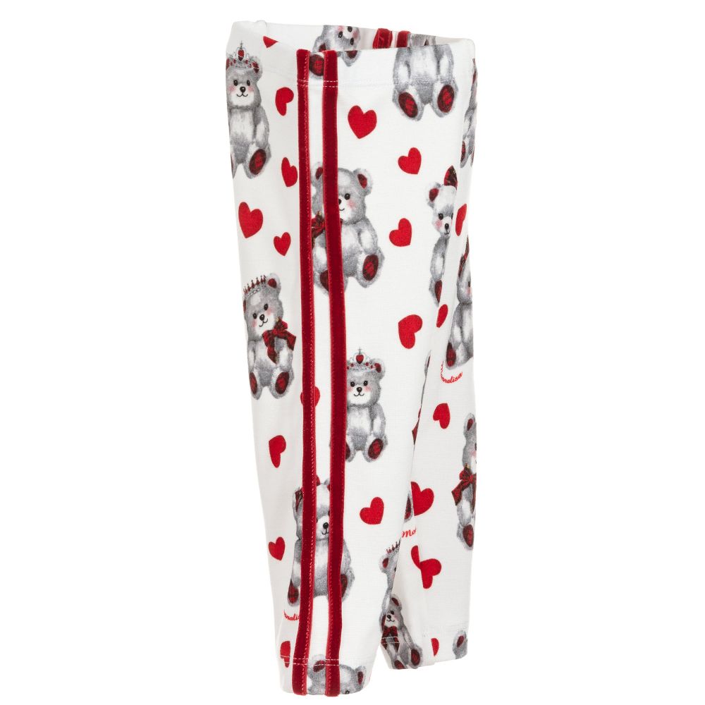 Monnalisa-Girls Ivory Viscose Leggings | Childrensalon Outlet