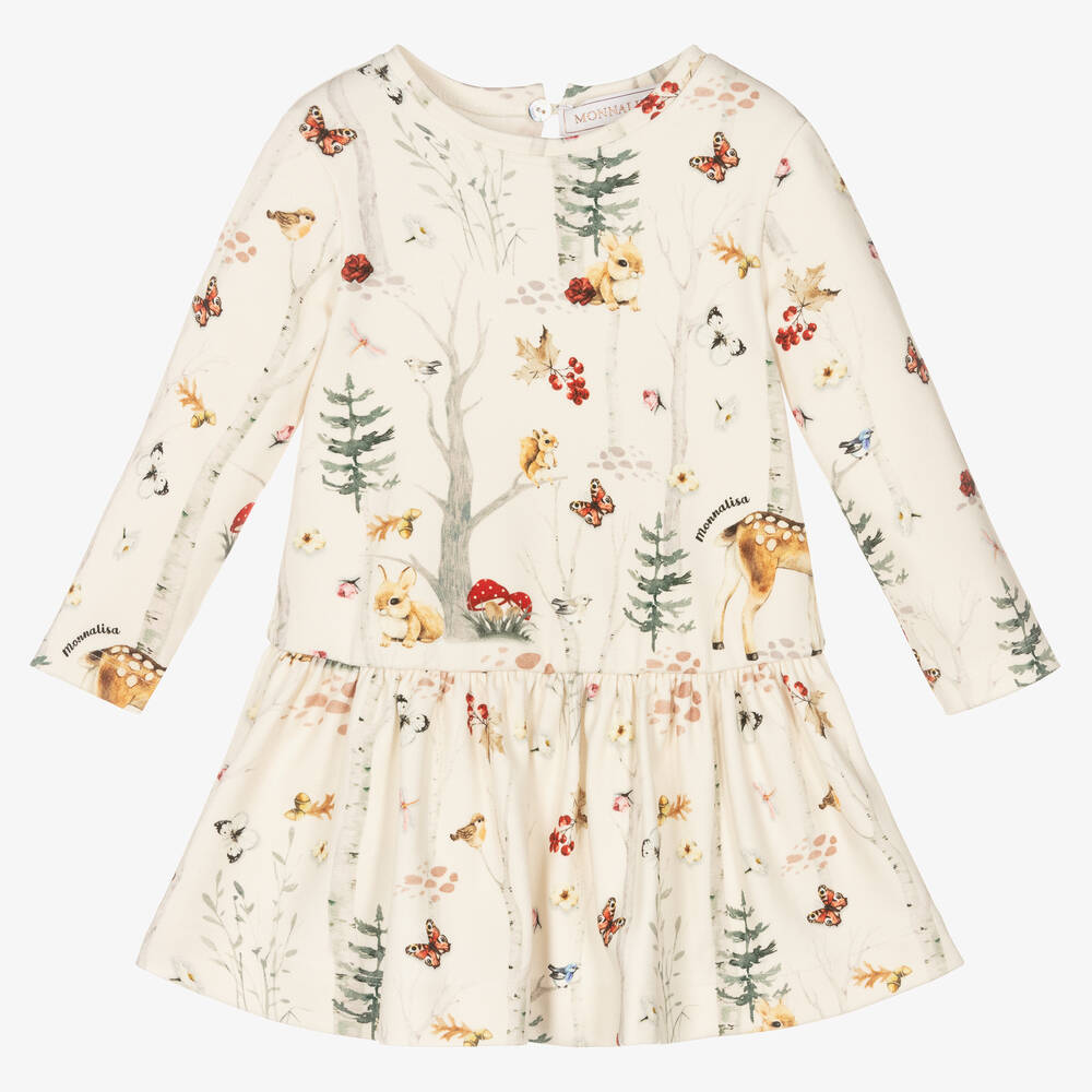 Monnalisa - Robe ivoire forêt fille | Childrensalon