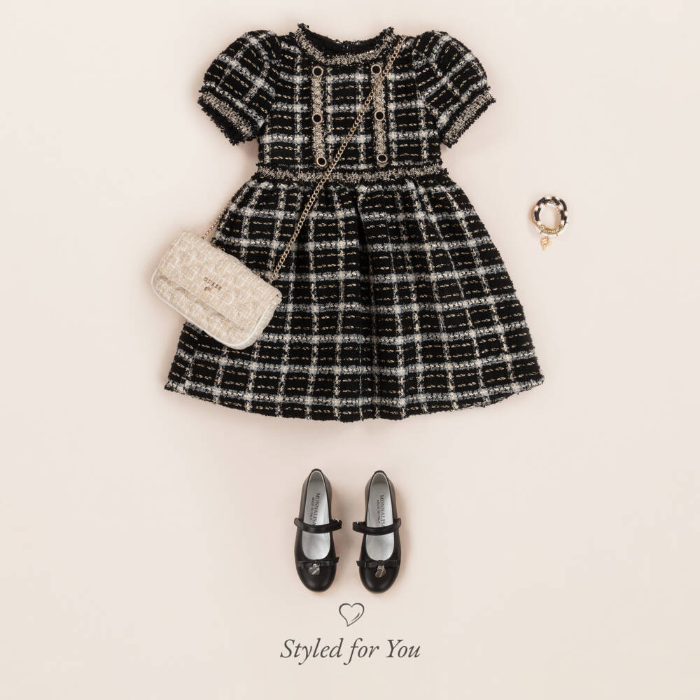 Monnalisa-Girls Leather Bow Pumps | Childrensalon Outlet