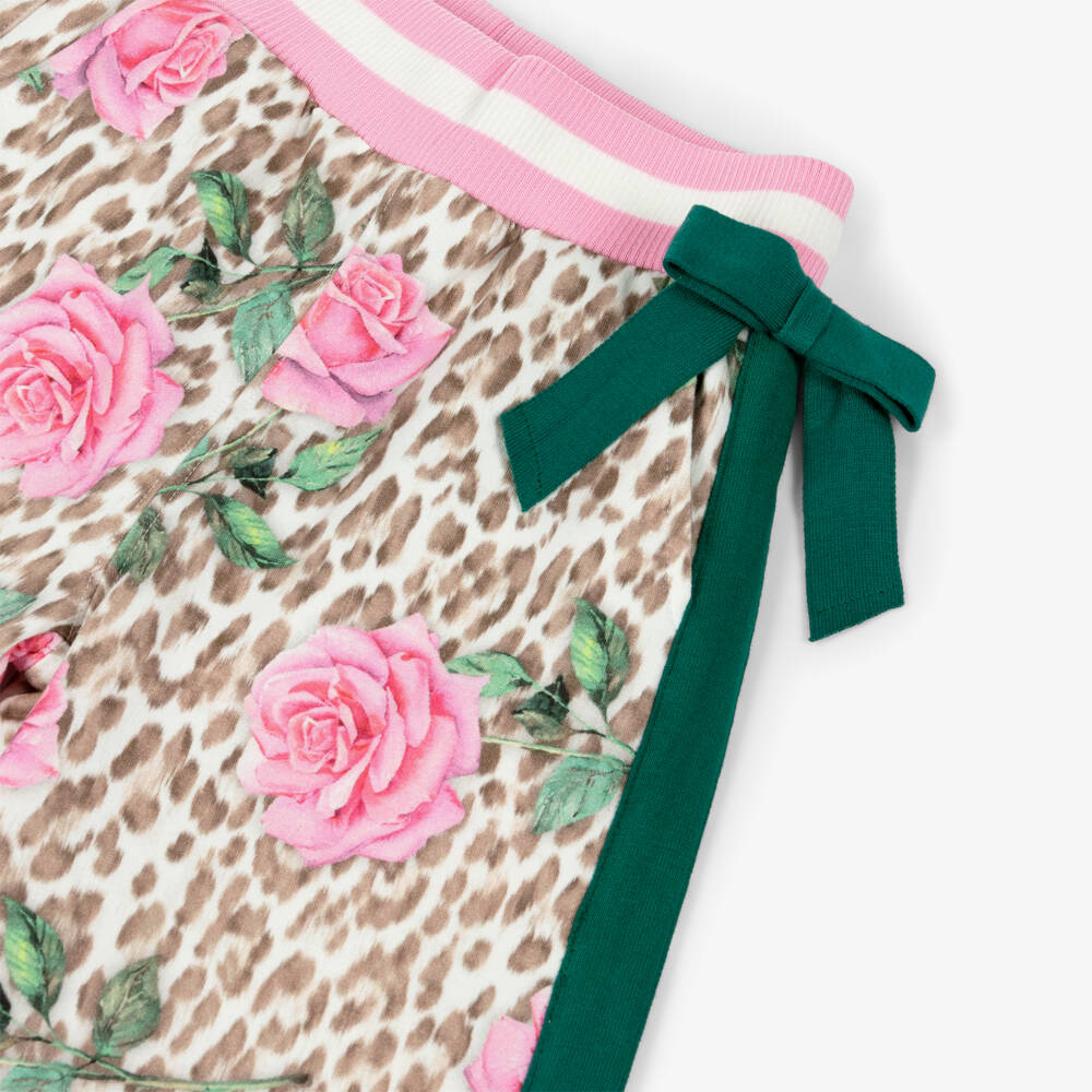 Monnalisa-Girls Leopard Pattern Trousers | Childrensalon Outlet