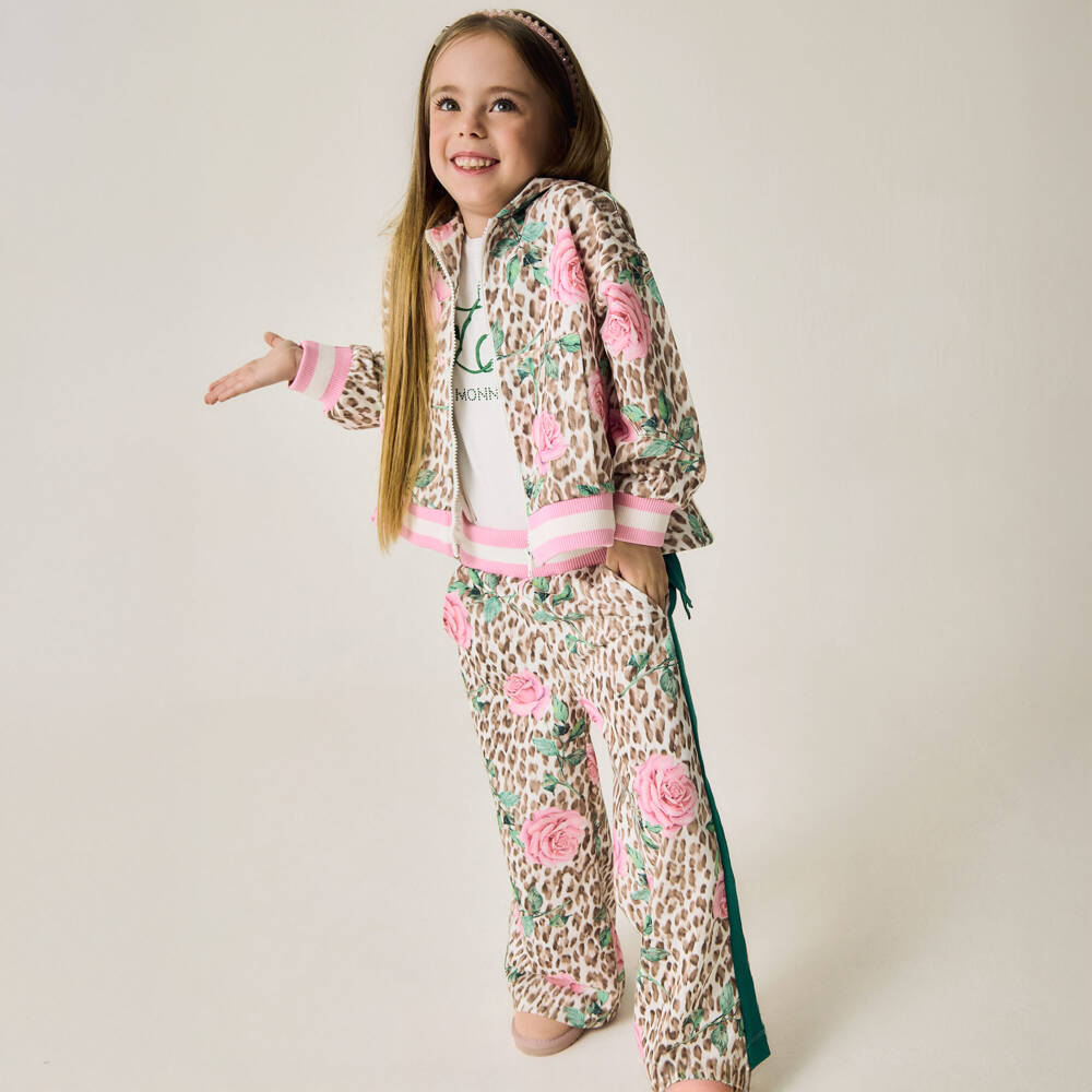 Monnalisa-Girls Leopard Pattern Trousers | Childrensalon Outlet