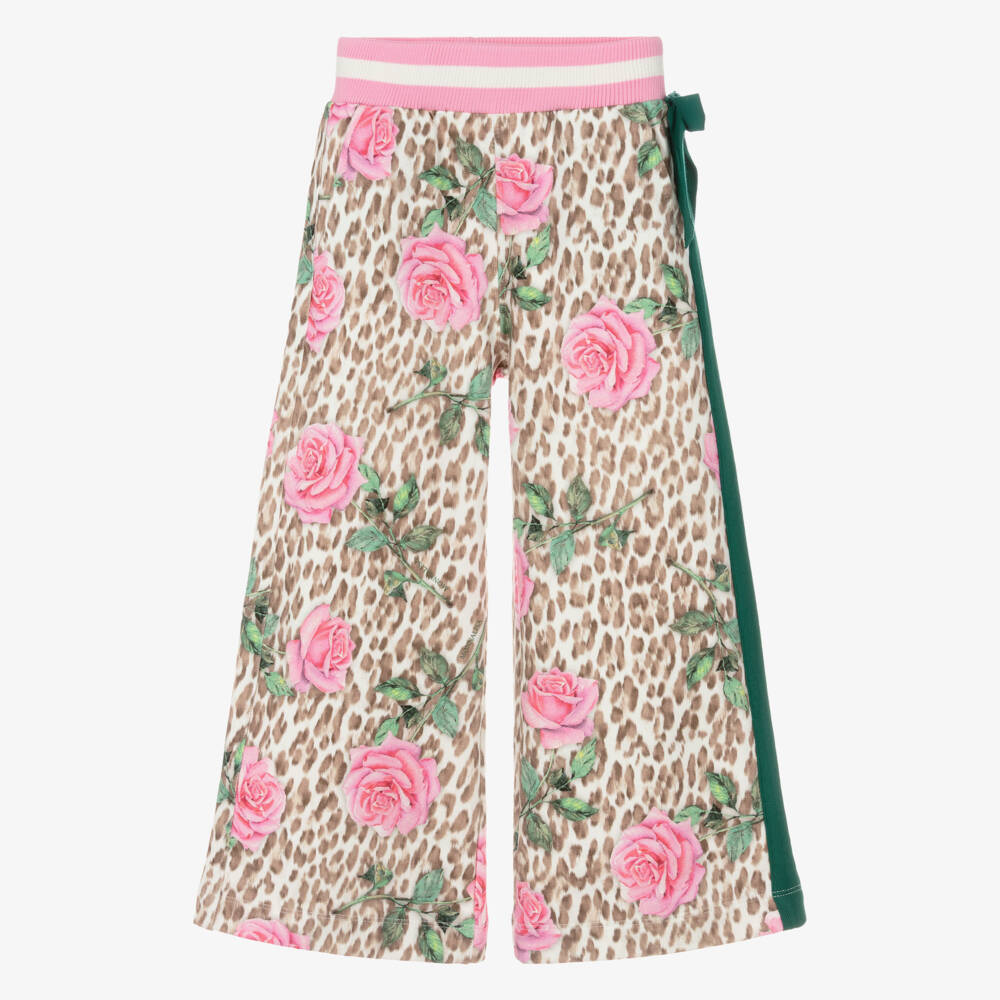 Monnalisa-Girls Leopard Pattern Trousers | Childrensalon Outlet
