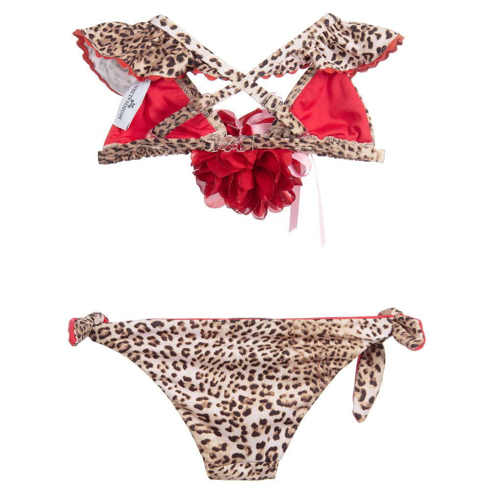 Girls leopard print bikini sales