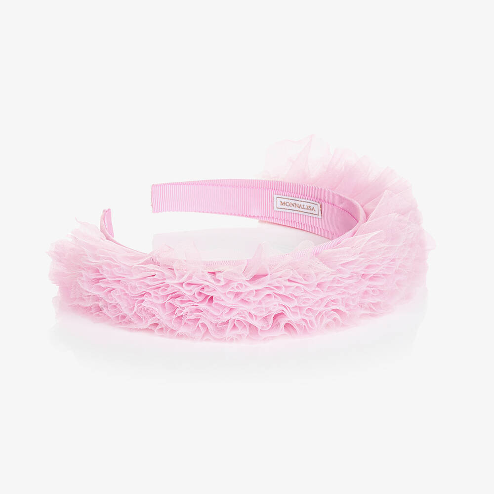 Monnalisa-Girls Lilac-Pink Tulle Hairband | Childrensalon Outlet