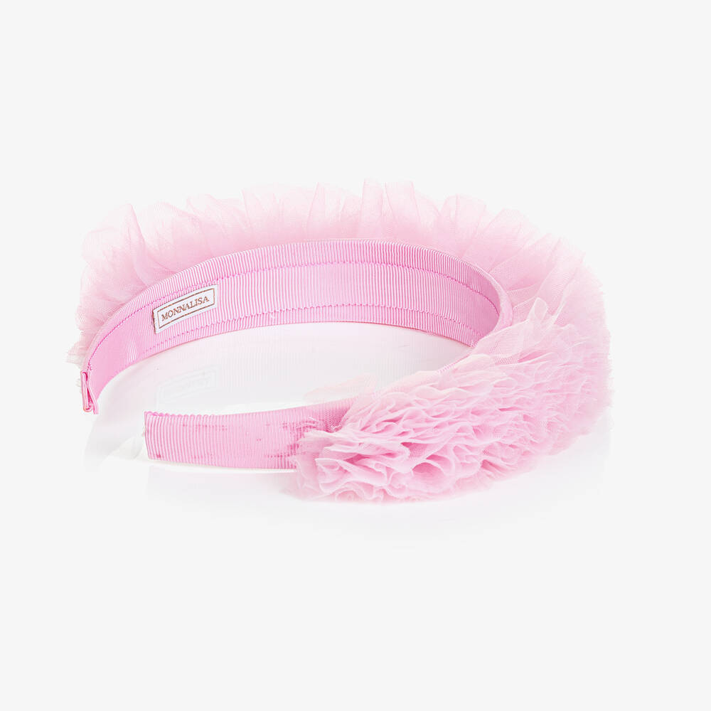 Monnalisa-Girls Lilac-Pink Tulle Hairband | Childrensalon Outlet