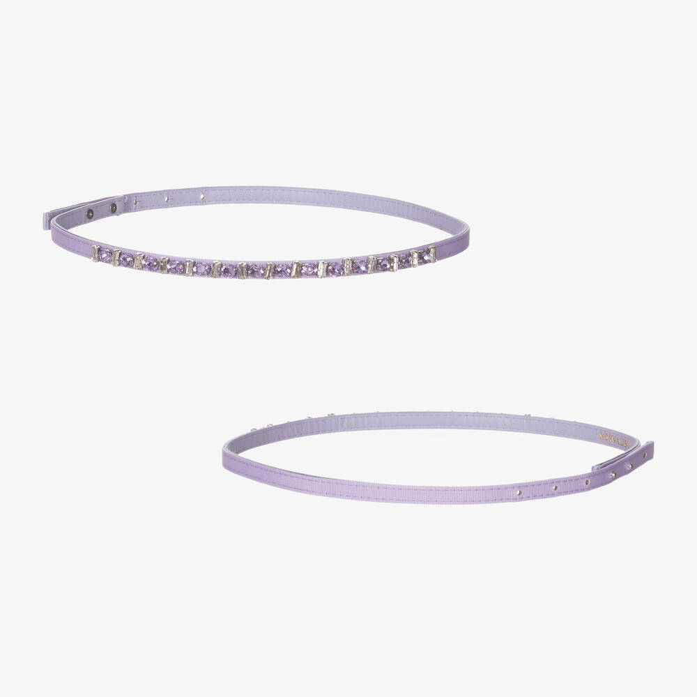 Monnalisa Chic-Girls Lilac Purple Floral Tulle Dress | Childrensalon Outlet