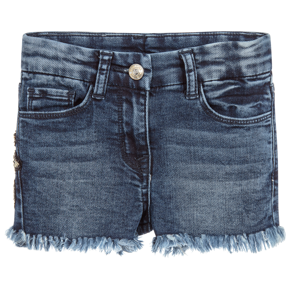 Monnalisa - Girls Lola Bunny Denim Shorts | Childrensalon