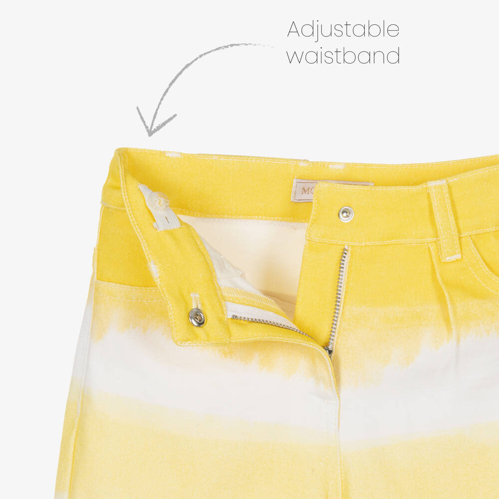 Monnalisa-Girls Multicolour Striped Denim Jeans | Childrensalon Outlet