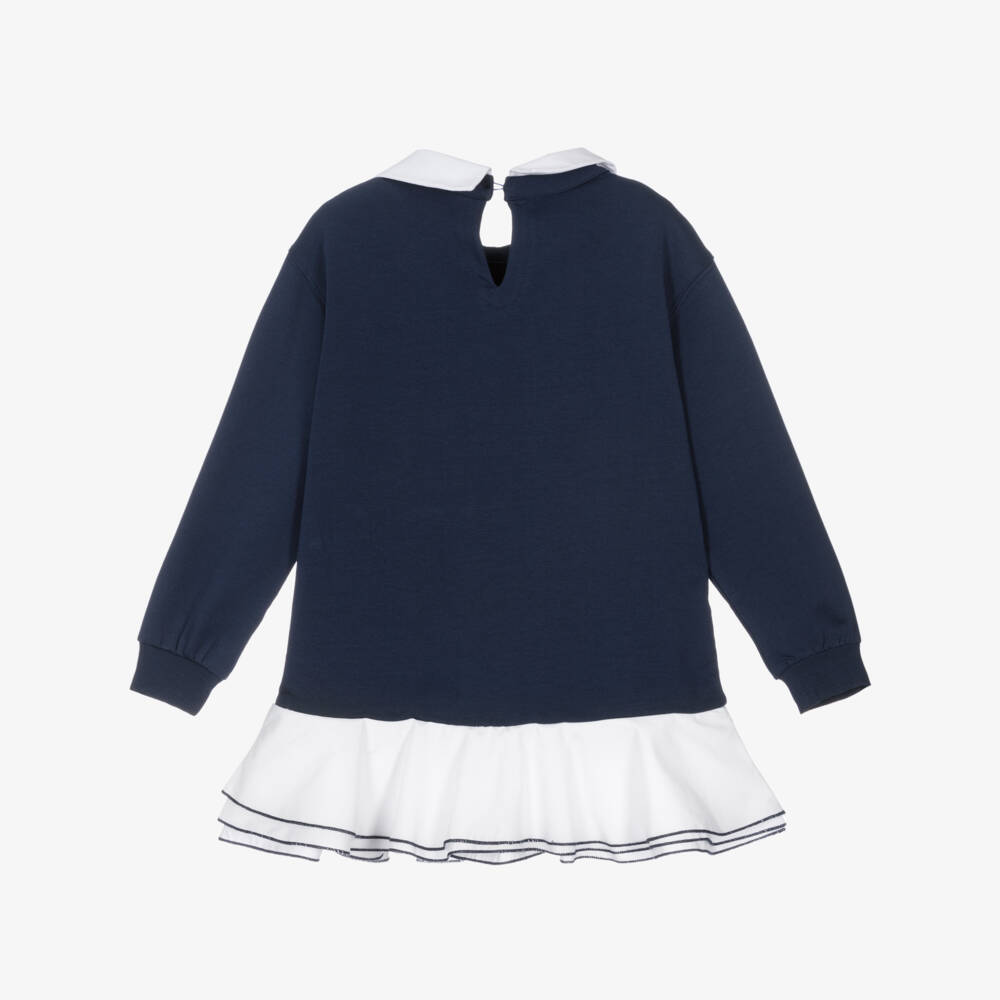 Monnalisa-فستان بحري قطني للبنات | Childrensalon Outlet