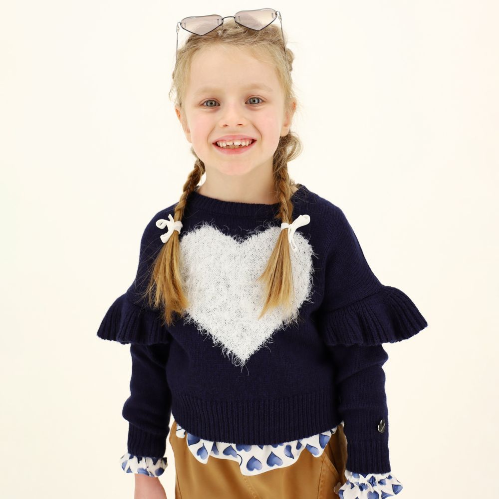 Girls navy sweater outlet