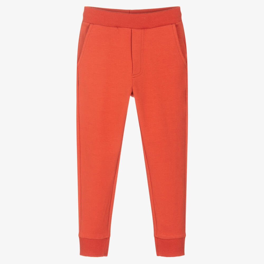 Monnalisa - Girls Orange Cotton Joggers | Childrensalon