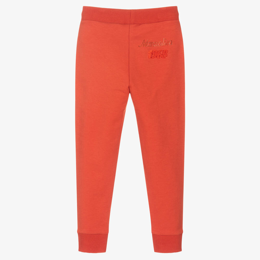 Monnalisa-Girls Orange Cotton Joggers | Childrensalon Outlet