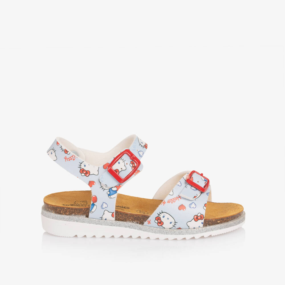 Monnalisa-Girls Pale Blue Hello Kitty Sandals | Childrensalon Outlet