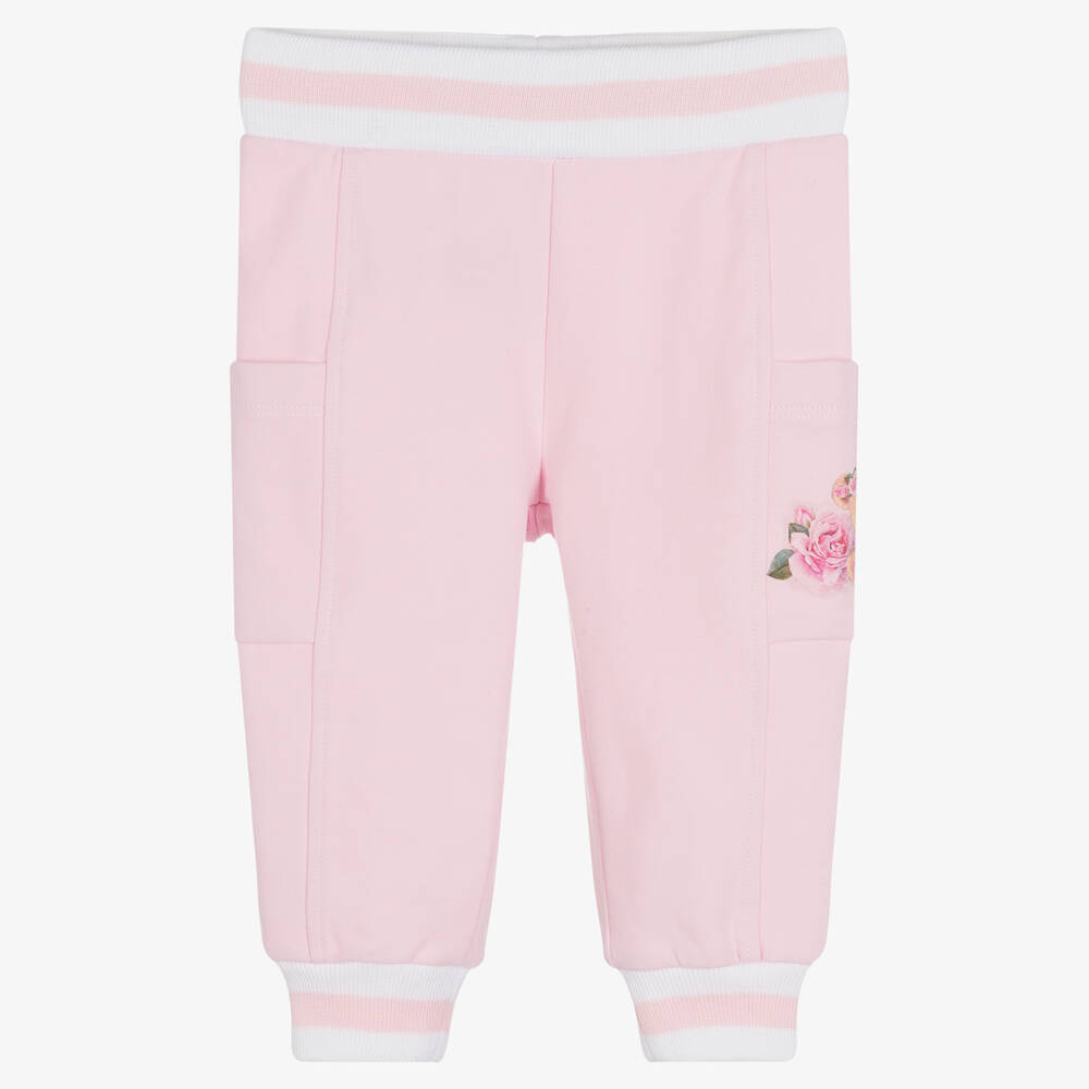 Monnalisa - Pantalon de jogging rose pâle fille | Childrensalon