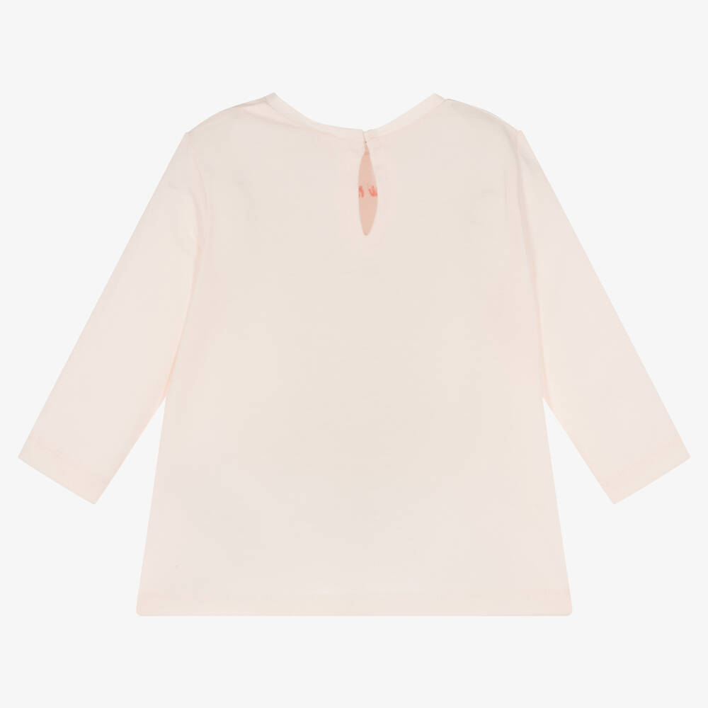 Monnalisa-Girls Pale Pink Cotton Top | Childrensalon Outlet