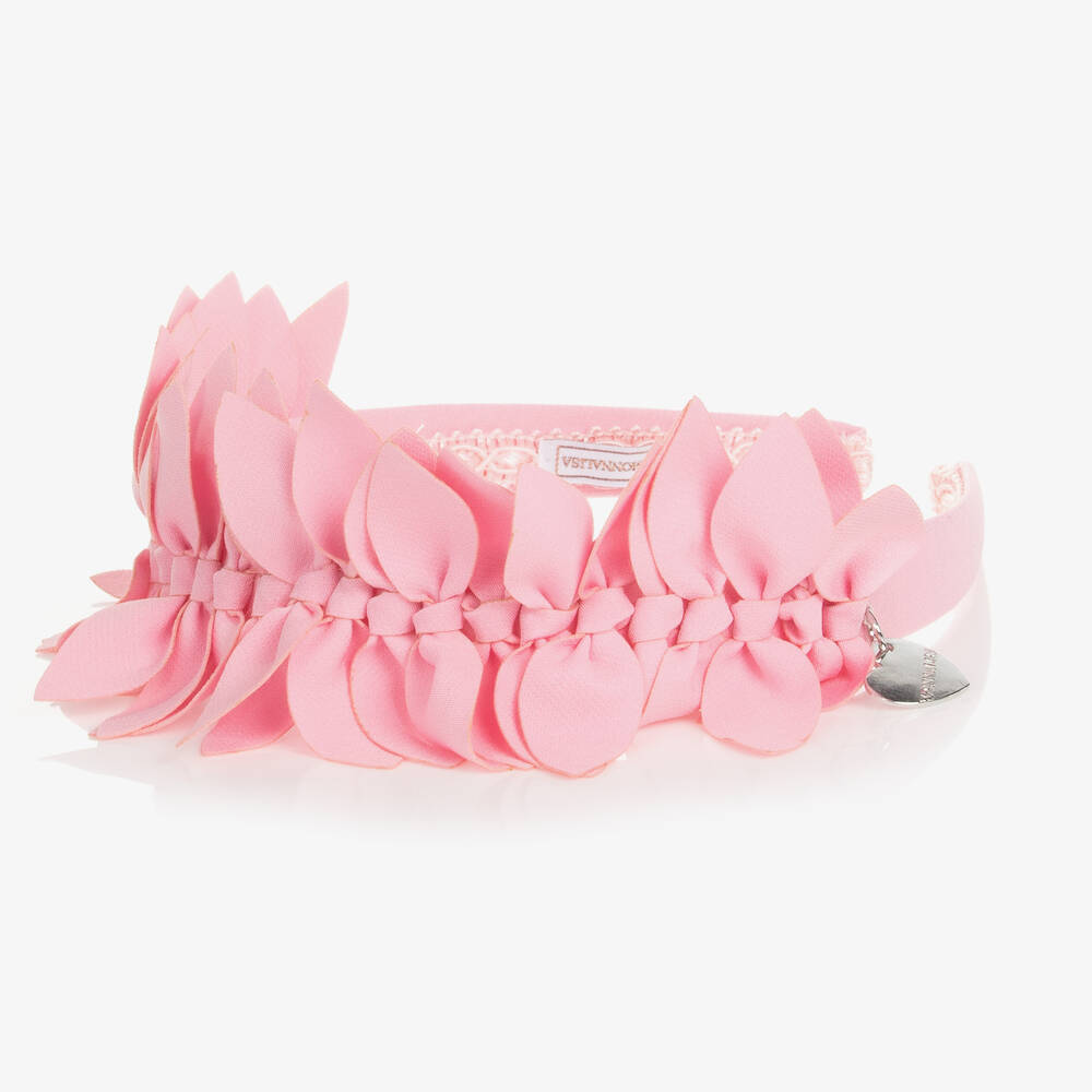 Monnalisa-طوق للشعر لون زهري فاتح للبنات | Childrensalon Outlet