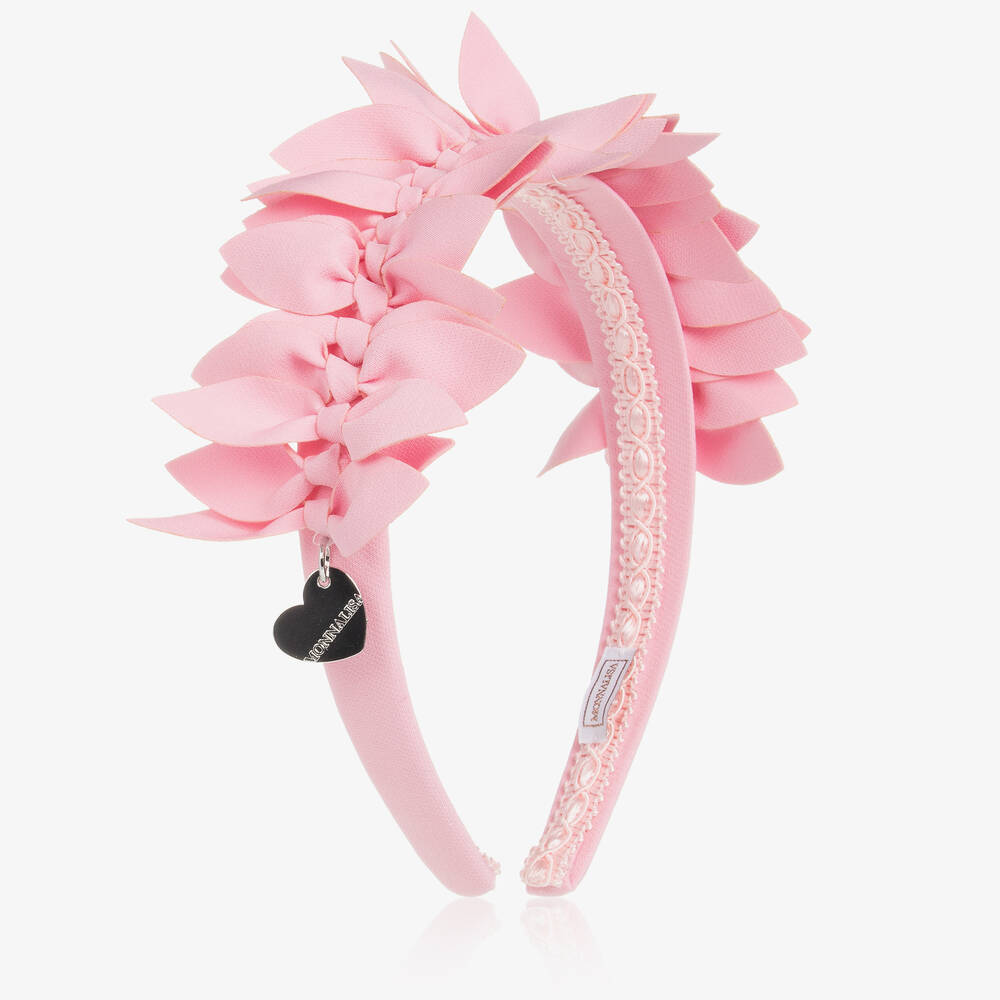 Monnalisa - Girls Pale Pink Petal Hairband | Childrensalon