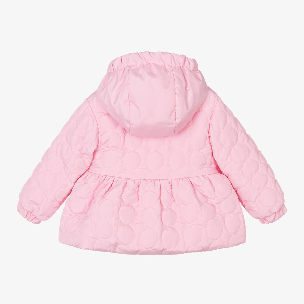 Monnalisa-Розовая стеганая куртка для девочек | Childrensalon Outlet